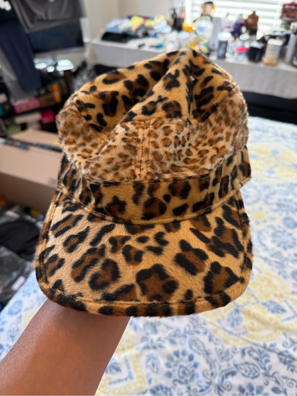 Denim Tears Leopard Print Faux Fur Cap - Bold Animal Pattern